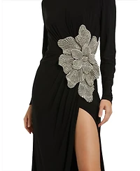 Mac Duggal Women's Jersey Gown With Embellished Flower