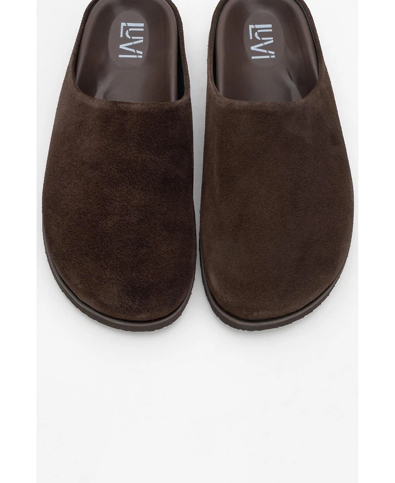 Forever & Always Shoes Space Leather Slide Sandal (Women)