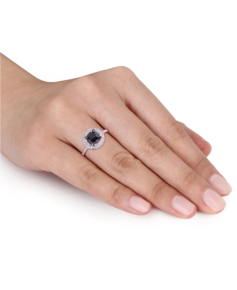 Macy's Black and White Certified Diamond Double Halo Engagement Ring (1-5/8 ct. t.w.) 14K Gold (also Rose Gold)