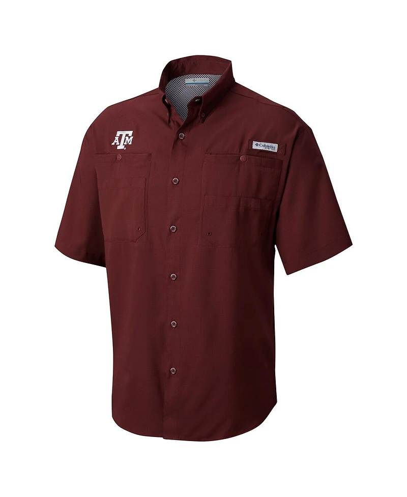 Columbia Men's Maroon Texas A M Aggies Big Tall Tamiami Omni-Shade Button-Down Shirt
