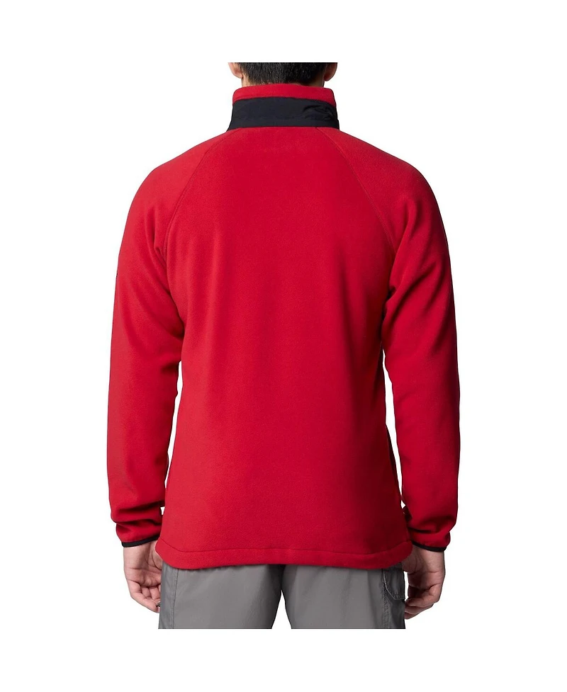 Columbia Men's Cardinal Arkansas Razorbacks Flanker Iv Fleece Raglan Full-Zip Jacket