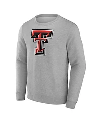 Fanatics Men's Gray Texas Tech Red Raiders Applique Fleece Pullover Sweatshirt