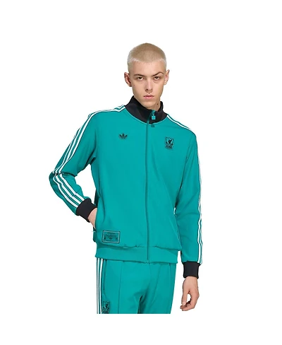 Adidas Men's Green Liverpool Terrace Icons Full-Zip Track Jacket