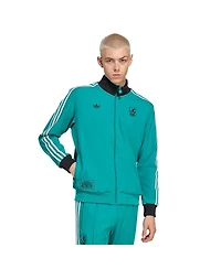 Adidas Men's Green Liverpool Terrace Icons Full-Zip Track Jacket