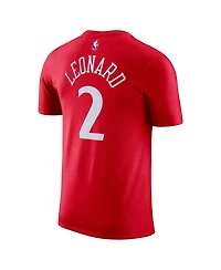 Jordan Men's Kawhi Leonard Red La Clippers Statement Edition Name Number T-Shirt