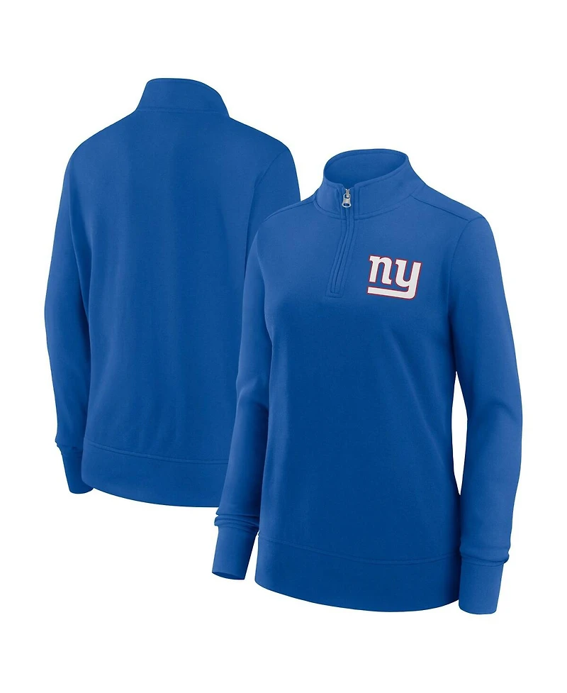 Logo Athletic Women's Royal New York Giants Velocity Quarter-Zip Jacket