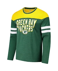 G-iii Sports by Carl Banks Men's Green/Gold Green Bay Packers Adaptive Hail Mary Long Sleeve T-Shirt