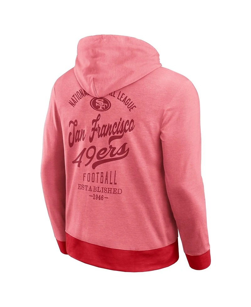 Darius Rucker Collection by Fanatics Men's Scarlet San Francisco 49ers Tonal Knit Pullover Hoodie