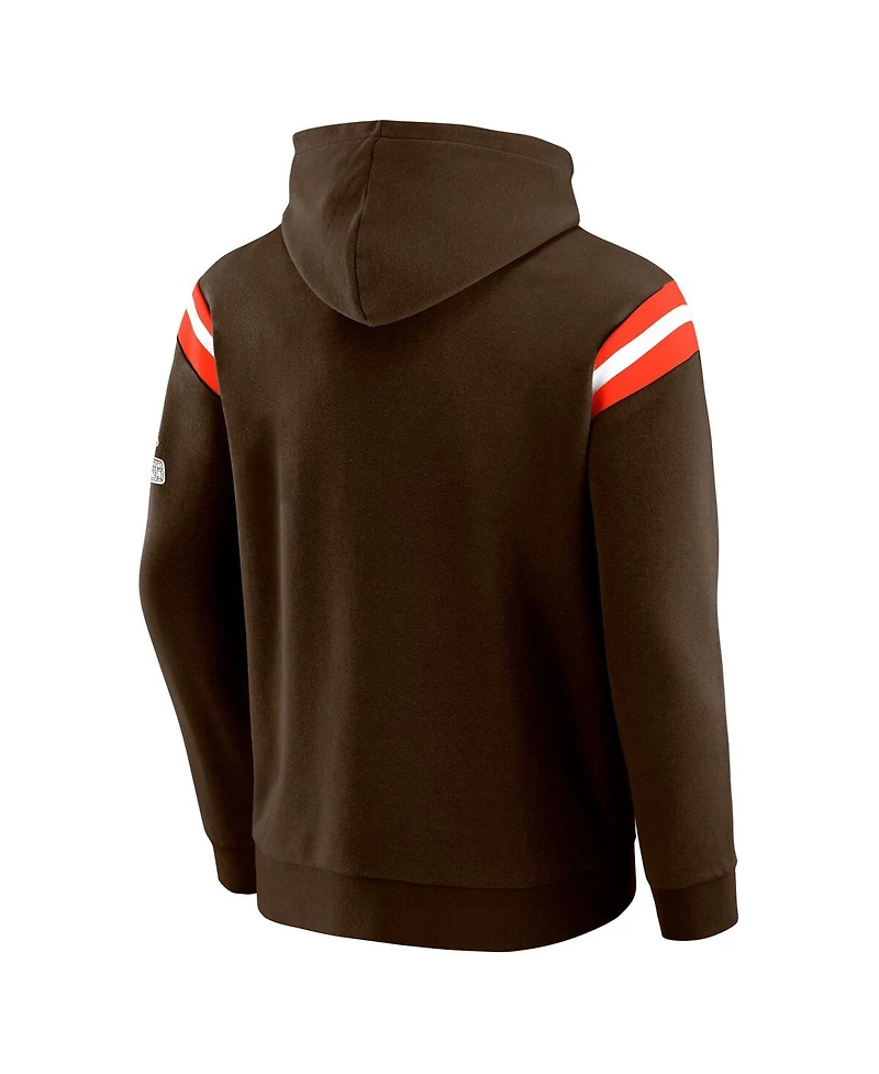 Darius Rucker Collection by Fanatics Men's Brown Cleveland Browns Football Washed Pullover Hoodie
