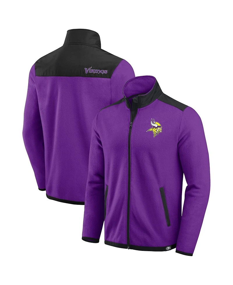 Darius Rucker Collection by Fanatics Men's Purple Minnesota Vikings Colorblock Polar Fleece Full-Zip Jacket