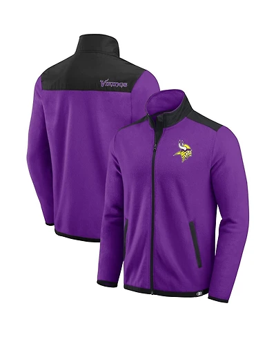 Darius Rucker Collection by Fanatics Men's Purple Minnesota Vikings Colorblock Polar Fleece Full-Zip Jacket