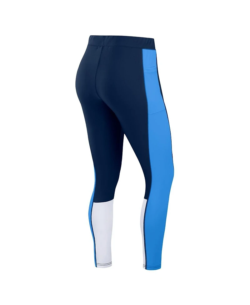 Wear by Erin Andrews Women's Navy/Light Blue Tennessee Titans Color-Block Leggings