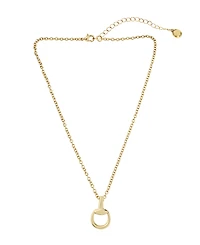Steve Madden Gold Collegiate Link Pendant Necklace