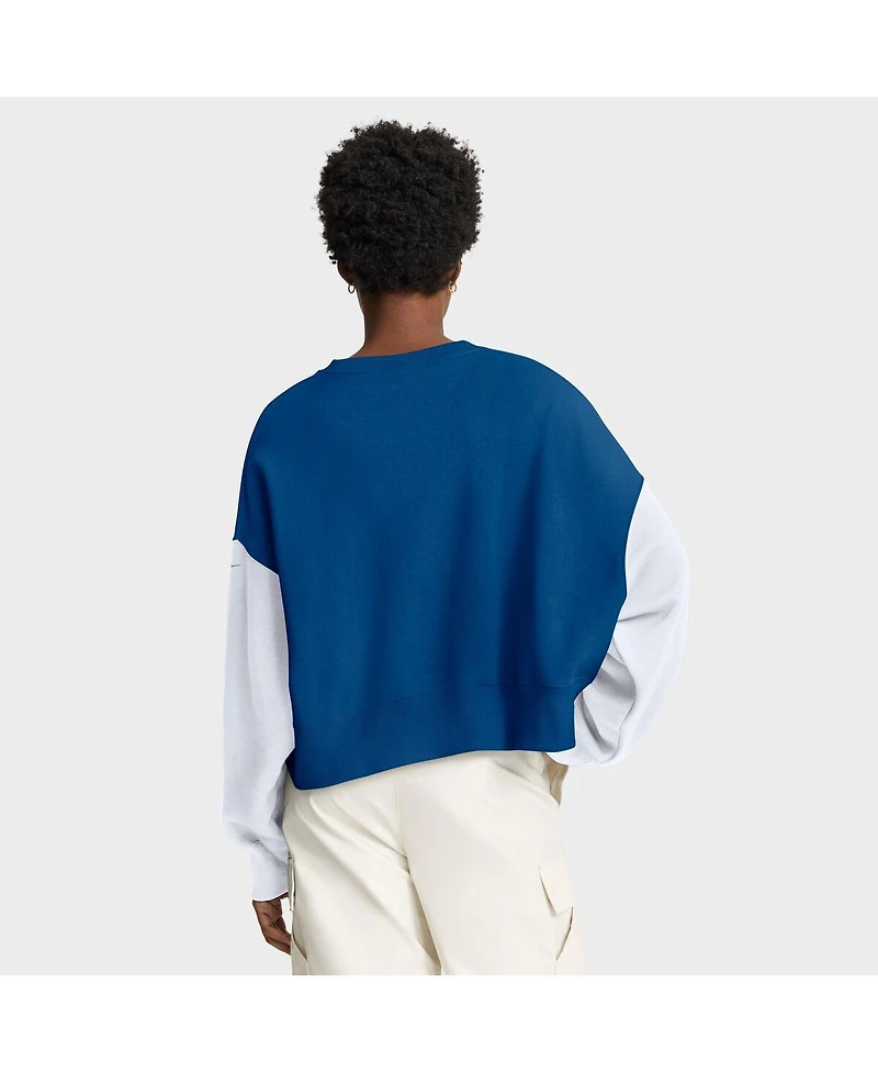 Nike Women's Royal Indianapolis Colts Oversized Color-Block Pullover Sweatshirt