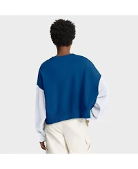 Nike Women's Royal Indianapolis Colts Oversized Color-Block Pullover Sweatshirt