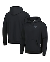 Nike Men's Black Chicago Bulls Authentic Travel Standard Issue Dri-Fit Hoodie