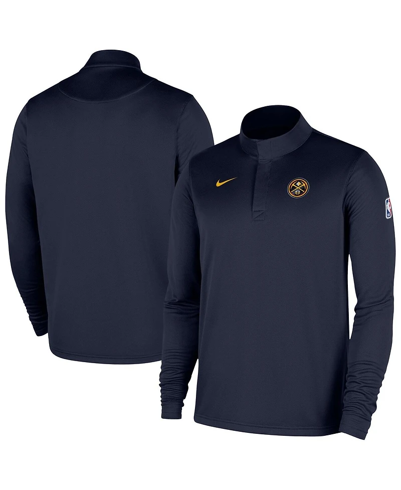 Nike Men's Navy Denver Nuggets 2025/26 Authentic Coaches Quarter-Zip Dri-Fit Sweatshirt