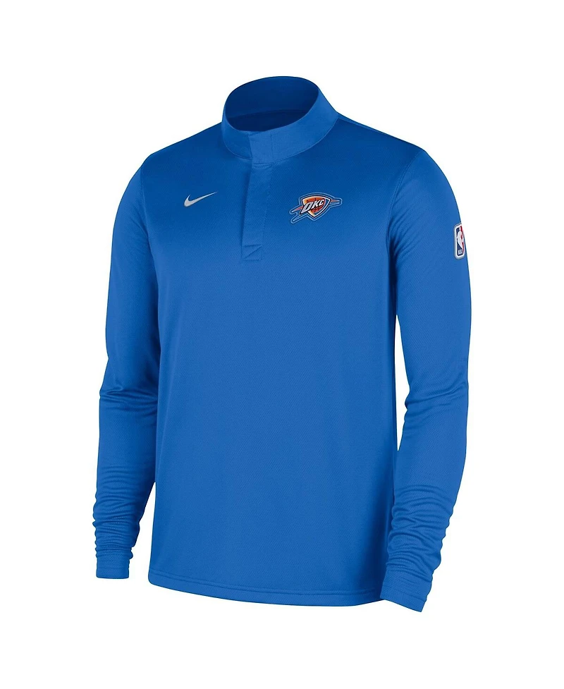 Nike Men's Blue Oklahoma City Thunder 2025/26 Authentic Coaches Quarter-Zip Dri-Fit Sweatshirt