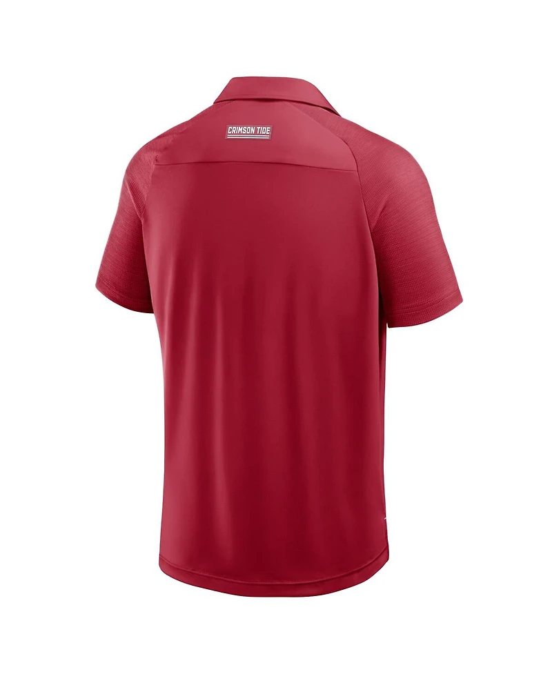 Fanatics Men's Crimson Alabama Tide Take the Lead Defender Raglan Polo Shirt