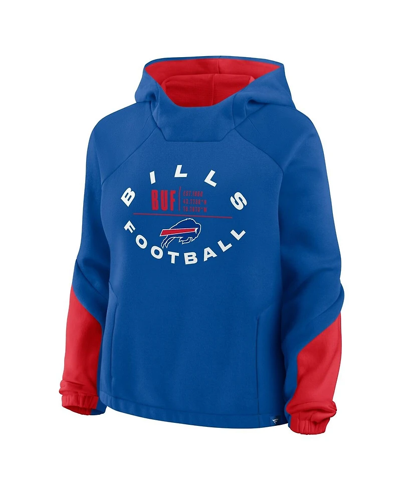 Fanatics Women's Royal Buffalo Bills Oversized Redzone Bubble Screen Pullover Hoodie