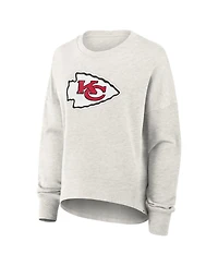 Fanatics Women's Heather Gray Kansas City Chiefs Oversized Hometown Pullover Sweatshirt
