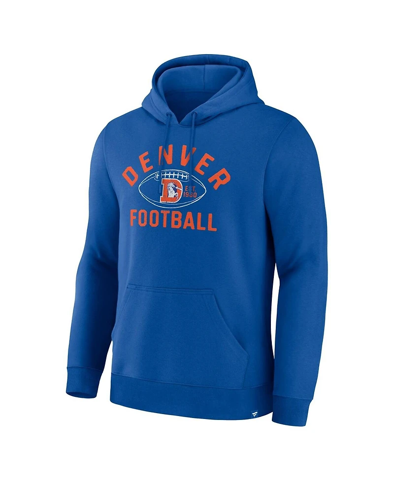 Fanatics Men's Royal Denver Broncos Fumblerooski Legacy Pullover Hoodie