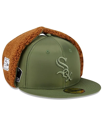 New Era x Alpha Industries Men's Olive Chicago White Sox Dog Ear 59FIFTY Fitted Hat