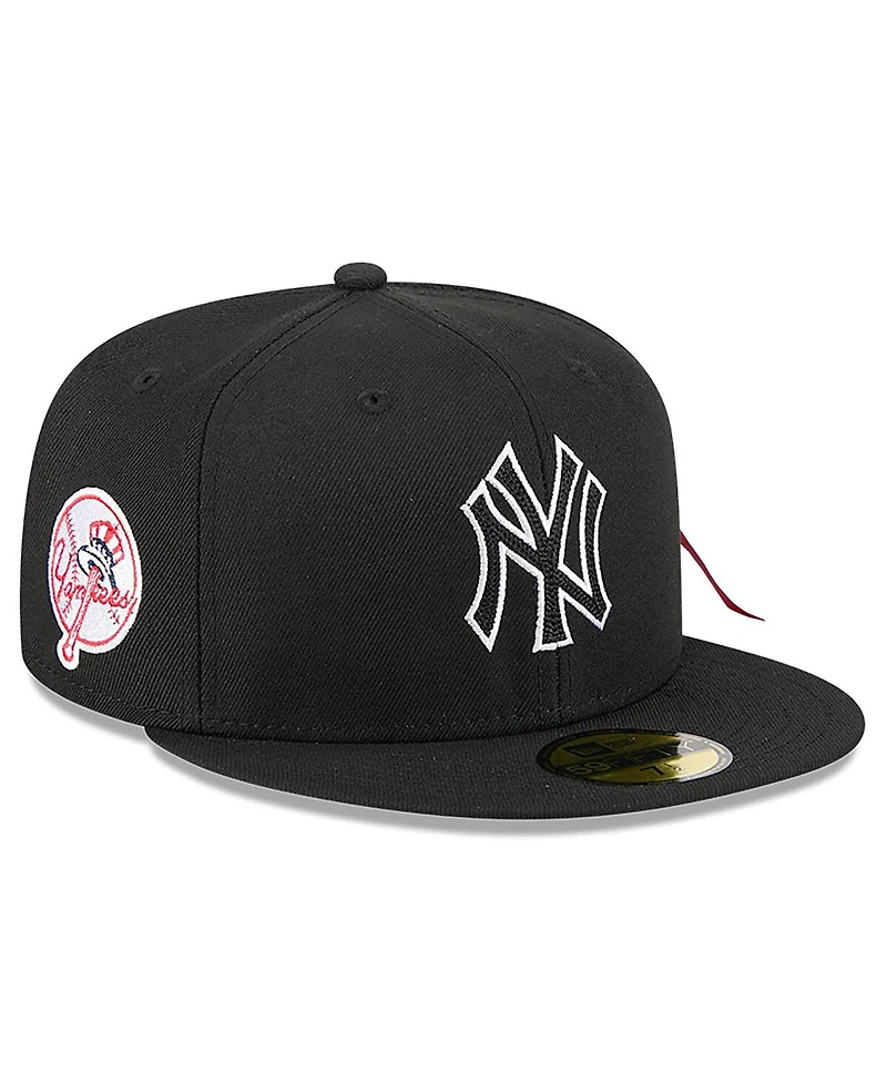 New Era x Alpha Industries Men's Black York Yankees 59FIFTY Fitted Hat