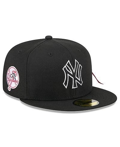 New Era x Alpha Industries Men's Black York Yankees 59FIFTY Fitted Hat