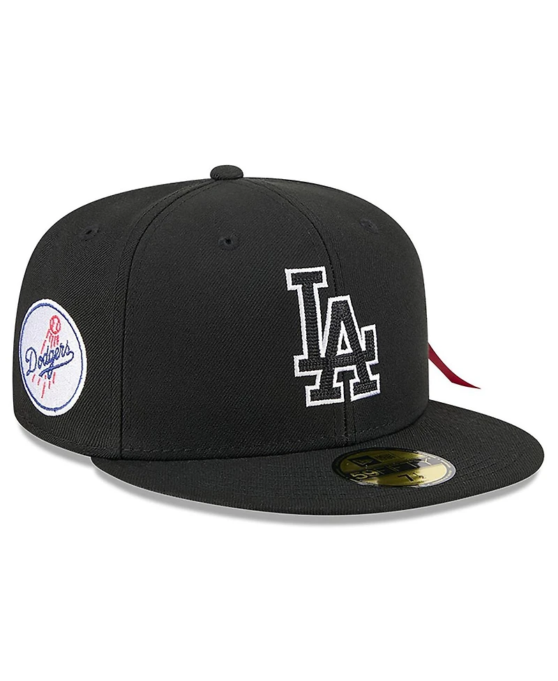 New Era x Alpha Industries Men's Black Los Angeles Dodgers 59FIFTY Fitted Hat