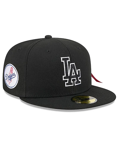 New Era x Alpha Industries Men's Black Los Angeles Dodgers 59FIFTY Fitted Hat