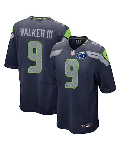 Nike Men's Kenneth Walker Iii College Navy Seattle Seahawks 50th Season Game Jersey