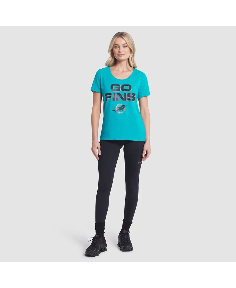 Nike Women's Turbo Green Miami Dolphins 2025 Rivalries Collection Slub Dri-fit T-Shirt