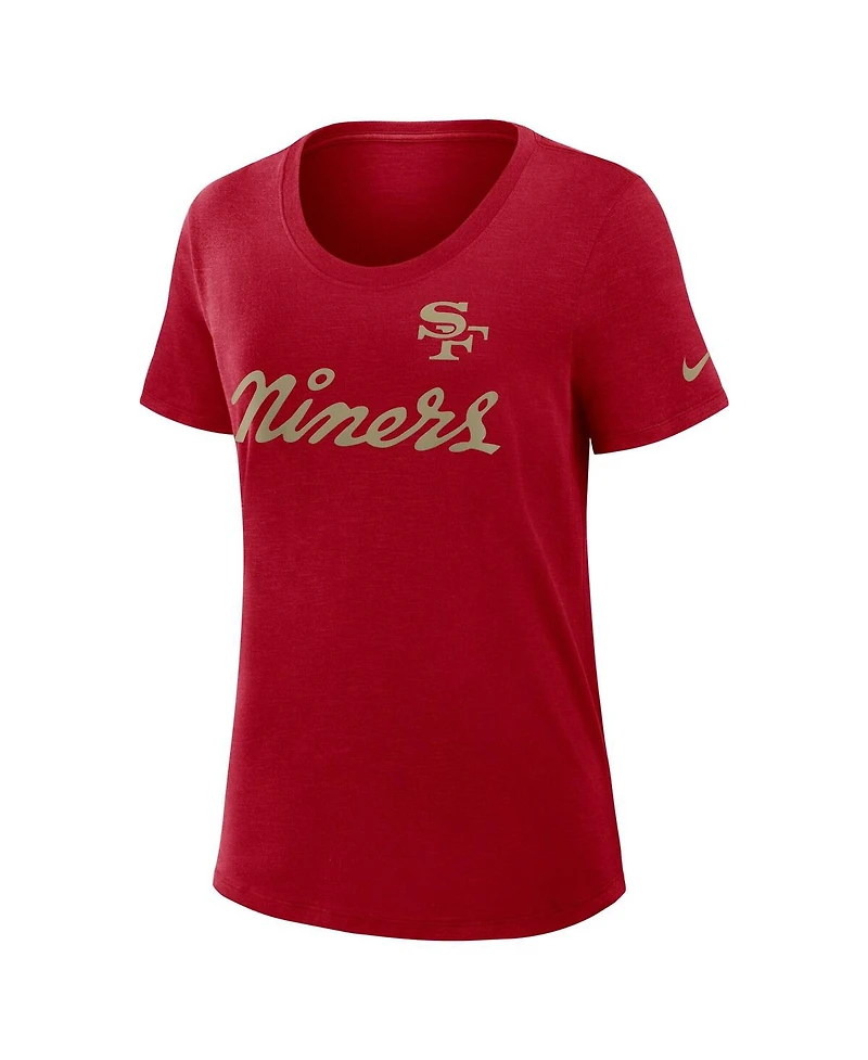 Nike Women's Scarlet San Francisco 49ers 2025 Rivalries Collection Slub Dri-fit T-Shirt
