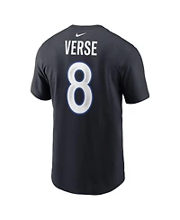 Nike Men's Jared Verse Midnight Blue Los Angeles Rams 2025 Rivalries Collection Player Name Number T-Shirt