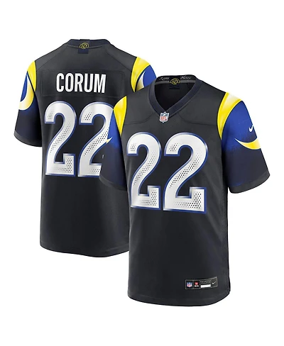 Nike Men's Blake Corum Midnight Blue Los Angeles Rams 2025 Rivalries Collection Game Jersey
