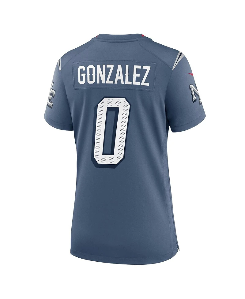 Nike Women's Christian Gonzalez Storm Blue New England Patriots 2025 Rivalries Collection Game Jersey