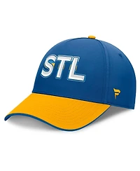 Fanatics Men's Blue/Gold St. Louis Blues Authentic Pro Rink Team Code Flex Hat