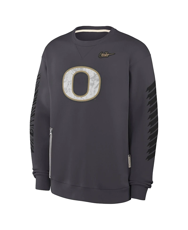 Nike Men's Anthracite Oregon Ducks Shoe Duck Fleece Sweatshirt