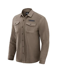 Darius Rucker Collection by Fanatics Men's Tan Dallas Cowboys Polar Fleece Cozy Button-Up Shirt