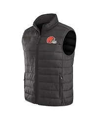 Darius Rucker Collection by Fanatics x Nfl Men's Black Cleveland Browns Packable Full-Zip Vest with Travel Bag