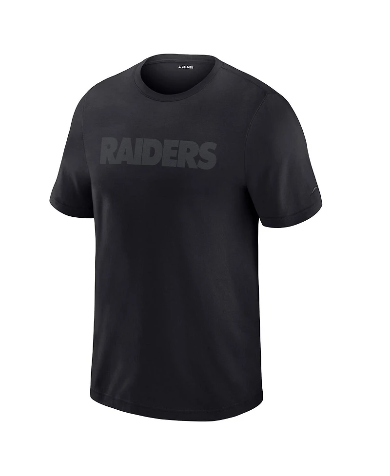 J. Palmer Men's Black Las Vegas Raiders Play Action Tri-Blend Performance T-Shirt