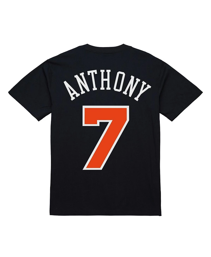 Mitchell & Ness Men's Carmelo Anthony Black New York Knicks Ultimate Player Name Number T-Shirt