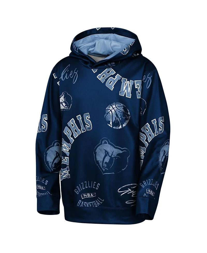Outerstuff Big Boys and Girls Navy Memphis Grizzlies Moving Violation Hoodie
