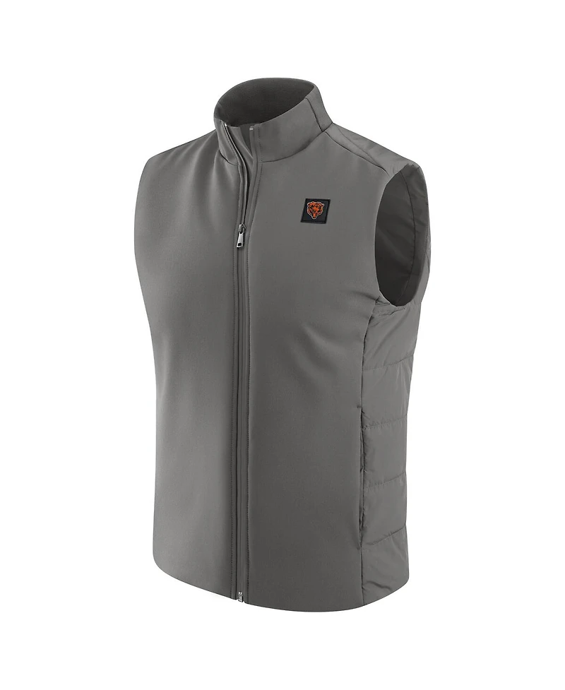 J. Palmer Men's Graphite Chicago Bears Front Office Full-Zip Vest