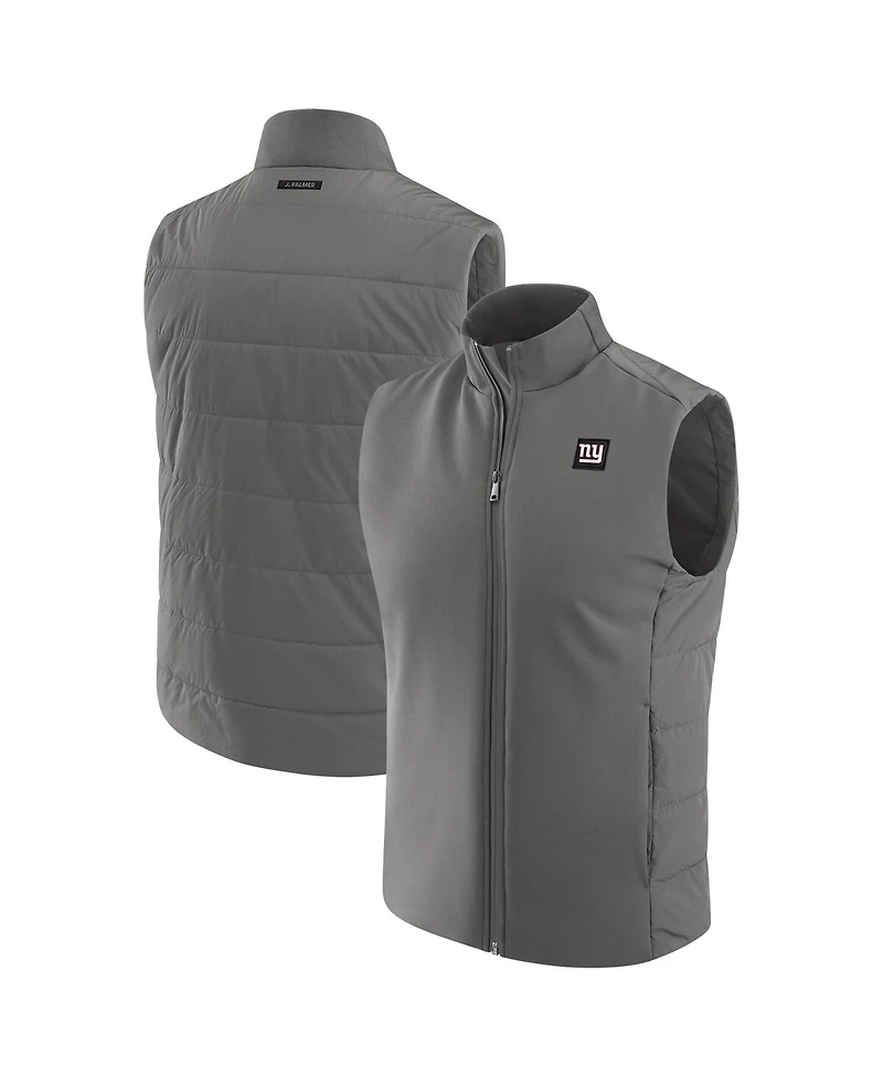 J. Palmer Men's Graphite New York Giants Front Office Full-Zip Vest