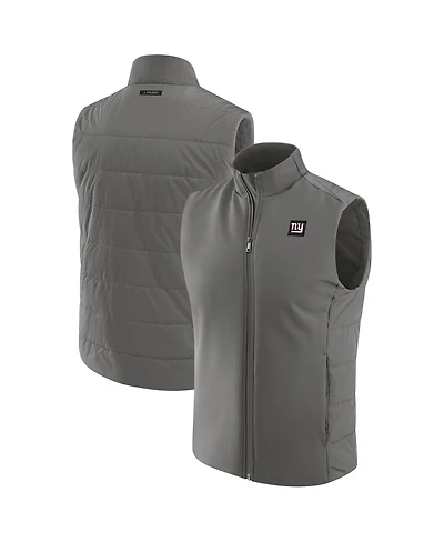 J. Palmer Men's Graphite New York Giants Front Office Full-Zip Vest