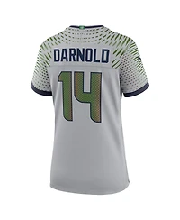 Nike Women's Sam Darnold Wolf Gray Seattle Seahawks 2025 Rivalries Collection Game Jersey