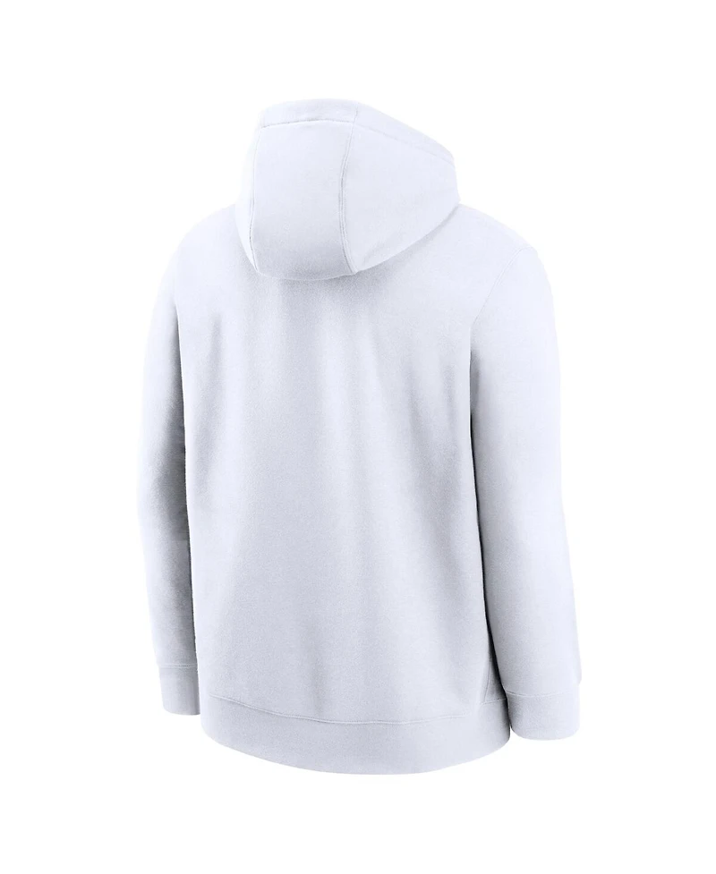 Nike Men's White Florida State Seminoles Pink Logo Club Fleece Hoodie