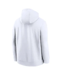 Nike Men's White Florida State Seminoles Pink Logo Club Fleece Hoodie